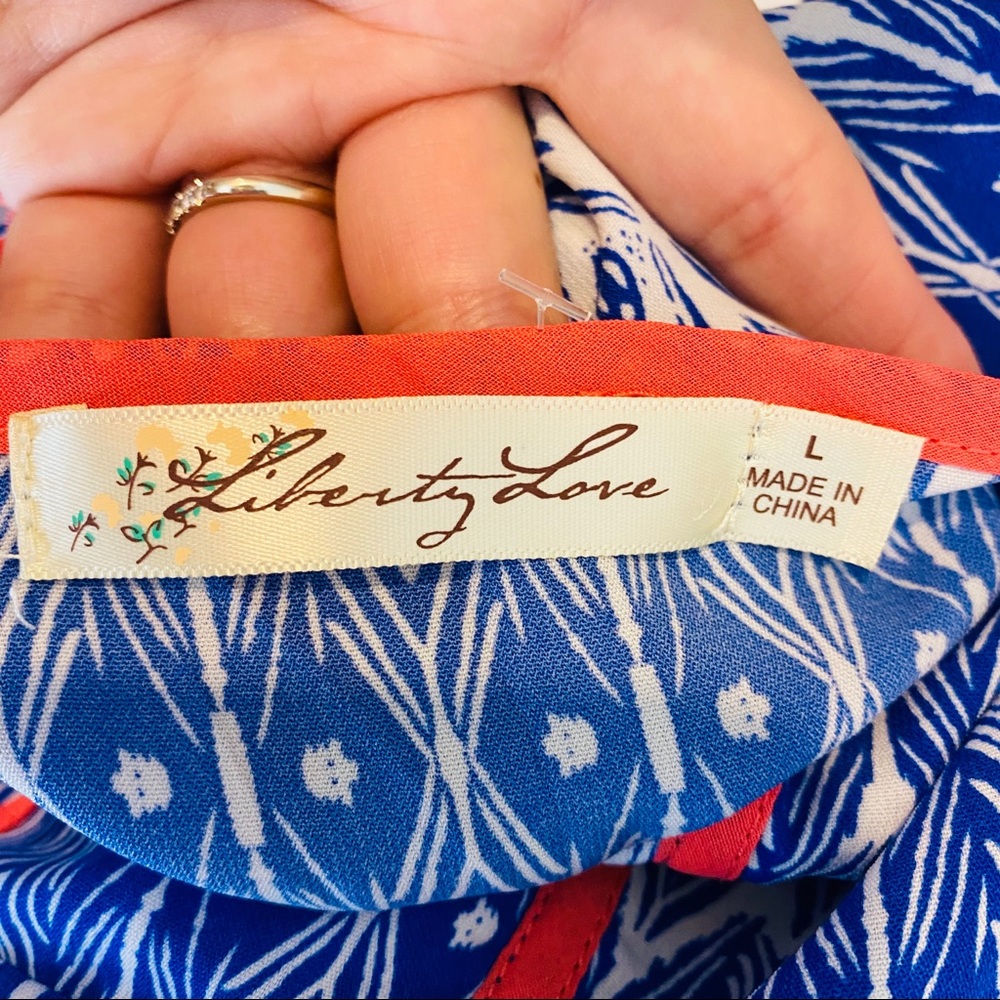 NEW Liberty Love Blue Aztec Printed Skater Dress - Picture 4 of 5